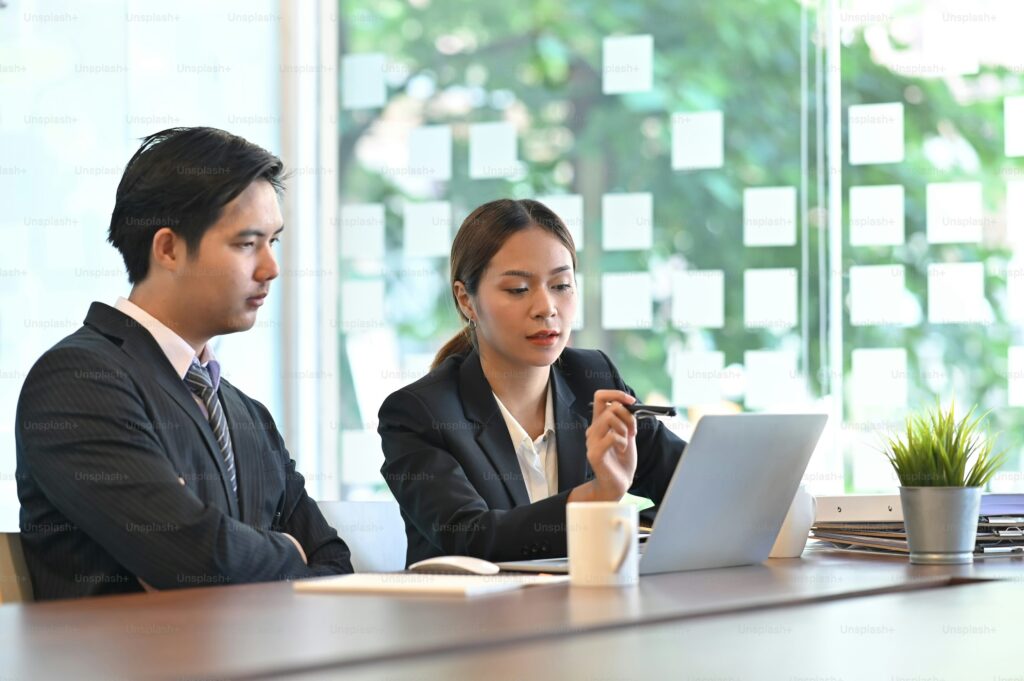 Man and Woman at Work