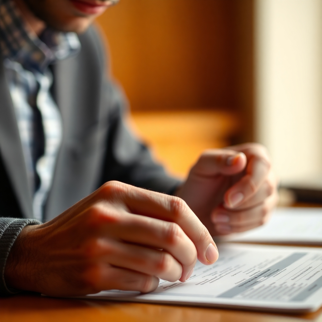 A close-up professional photograph of a person paying income tax